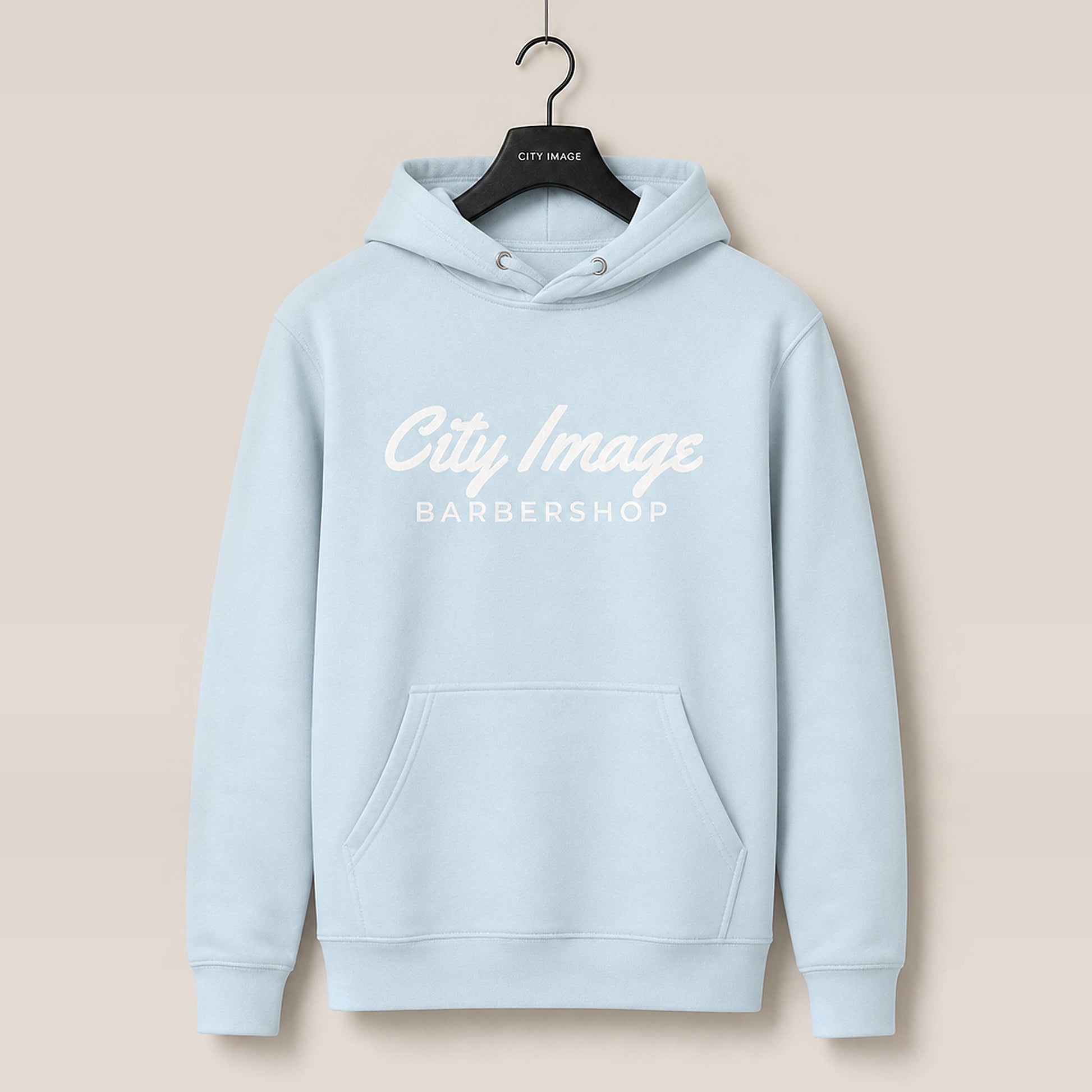 City Image Script Hoodie (Sky Blue) — front
